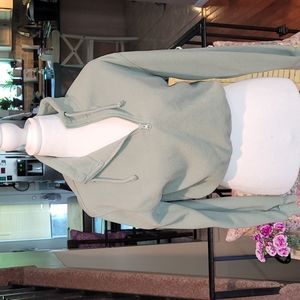 ME to WE Crop Top Mock Neck Pull Over - Olive Green Size XS